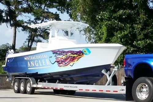 boat lettering for intracoastal angler